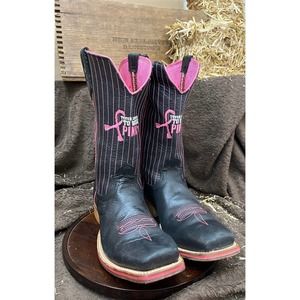 Twisted X Pink & Black Men’s Breast Cancer Cowboy Boots - Size 10.5